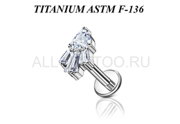 Лабрет из титана Ti Metal джинкс