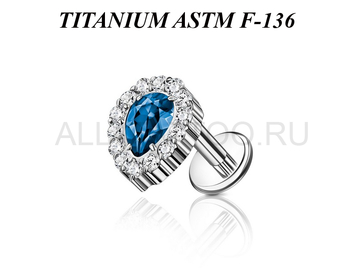 Лабрет из титана Ti Metal атланта