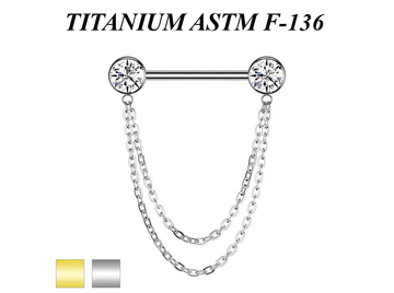 Украшение для груди из титана с цепочками