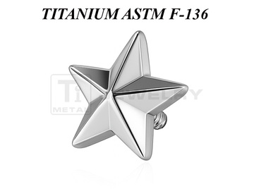 Накрутка из титана Ti Metal фигурная звезда