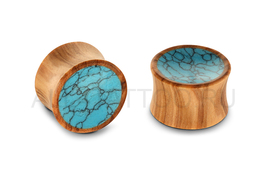 Плаги бирюза в оливе, пара