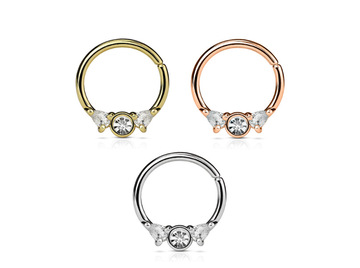 Кольцо раздвижное со стразами