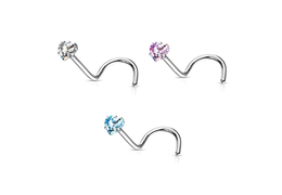 Нострил с кристаллом "сердце" Нострил с кристаллом "сердце"