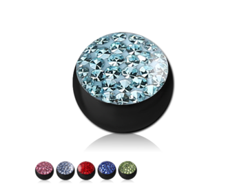 Шарик с чёрным покрытием и стразами