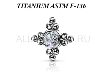 Кластер из титана Ti Metal эфимея