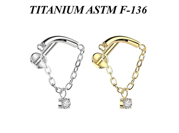 Лабрет из титана дельта