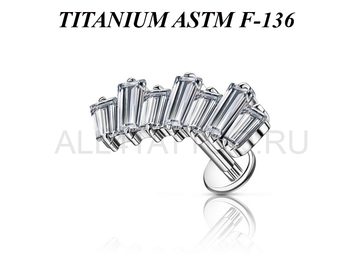 Лабрет из титана Ti Metal астерия